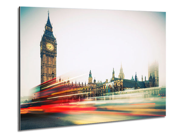 Big Ben Red Bus Bl Metal Print