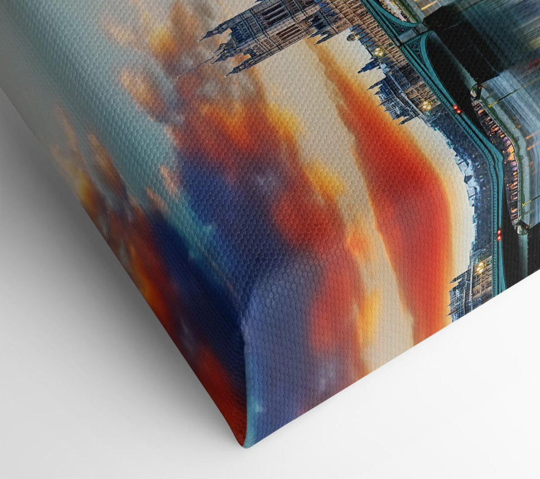  A Canvas Print of Stunning Reflections Of The Houses Of Parliament Canvas Art