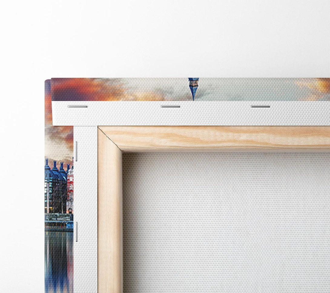  A Canvas Print of Stunning Reflections Of The Houses Of Parliament Canvas Art
