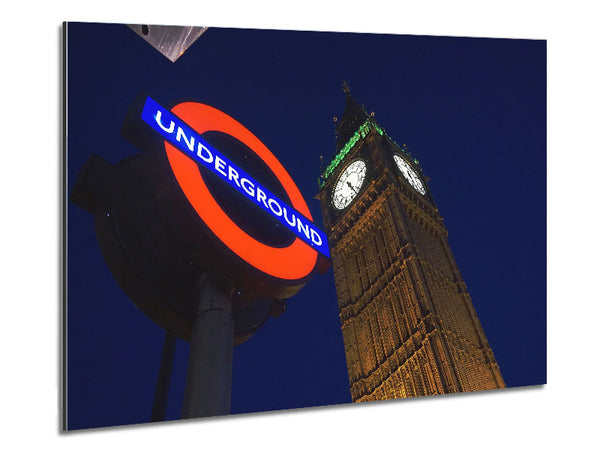 Big Ben Underground Metal Print