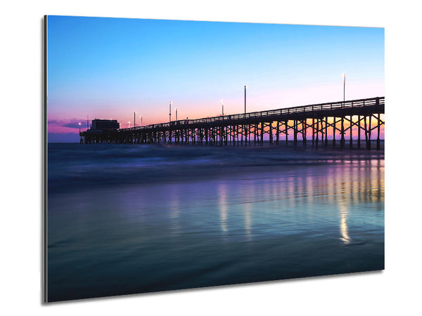 Pier Twilight Metal Print