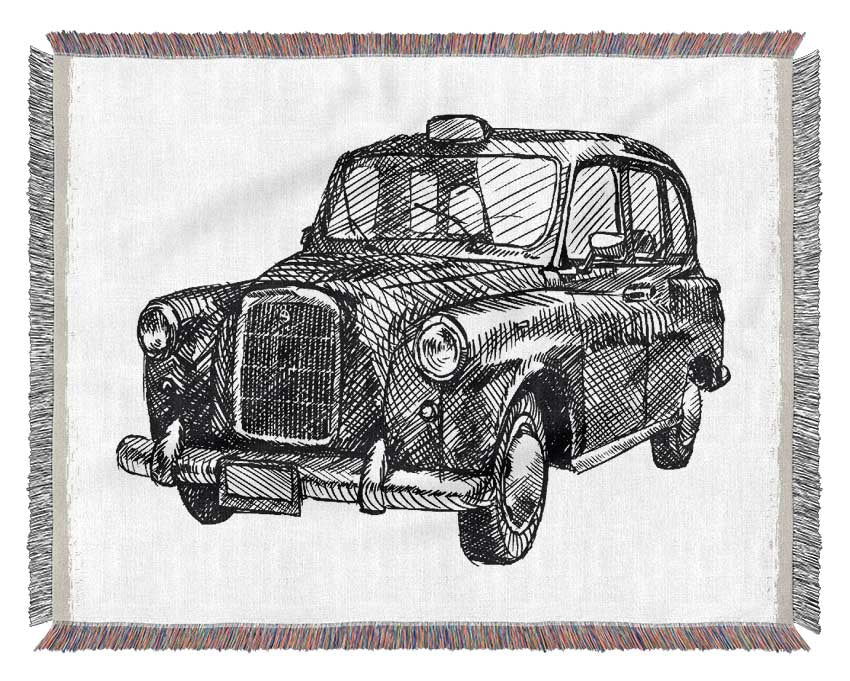 Iconic Black Cab Woven Blanket