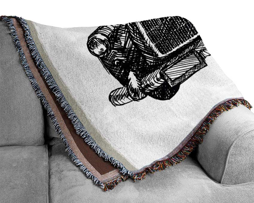 Iconic Black Cab Woven Blanket