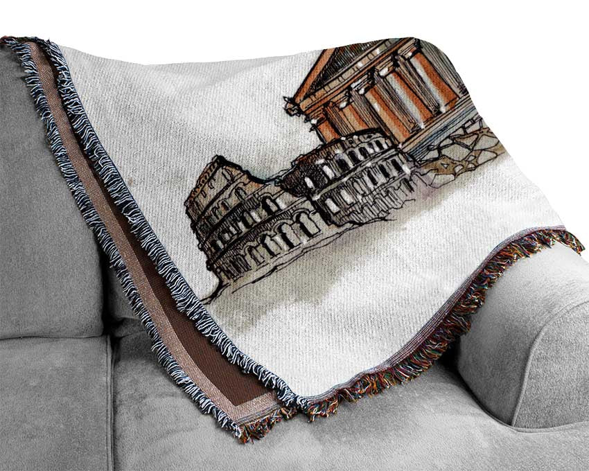 Famous Citys Of The Europe 4 Woven Blanket