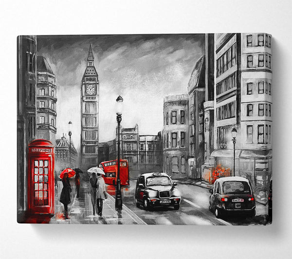  A Canvas Print of Iconic London Streets Canvas Print