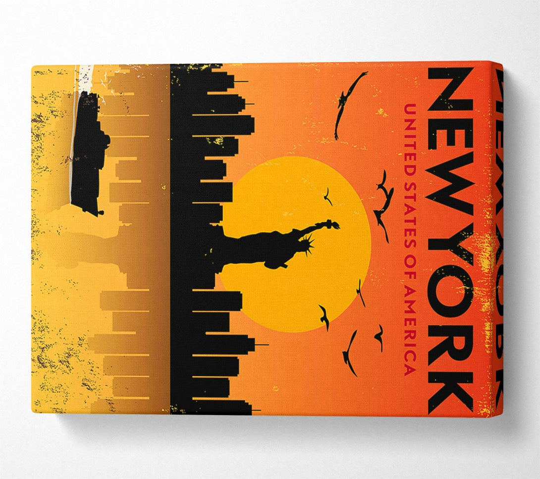  A Canvas Print of Statue of Liberty Poster Canvas Wall Art