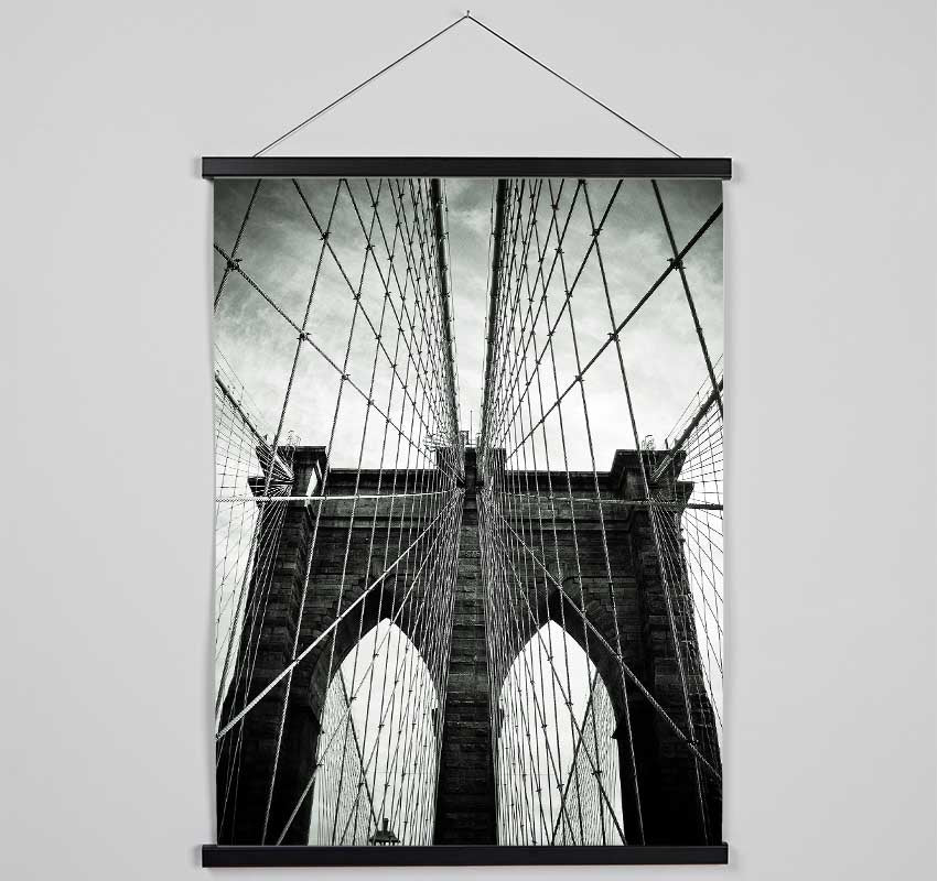 Brooklyn Bridge Arches Hanging Poster - Wallart-Direct UK