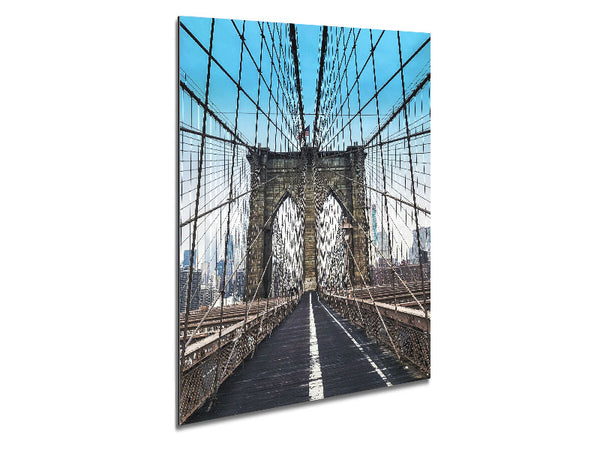 Structure Of Brooklyn Bridge 1 Metal Print