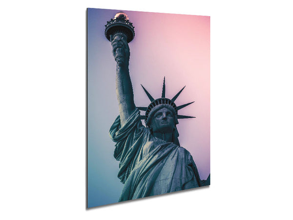 Skies Over The Statue of Liberty Metal Print