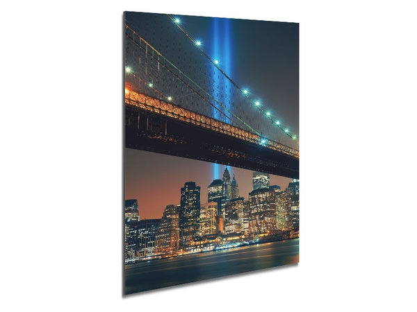 Twin Tower Remembrance Through The Bridge Metal Print