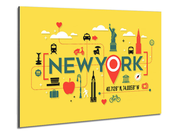 The Route In NYC Metal Print