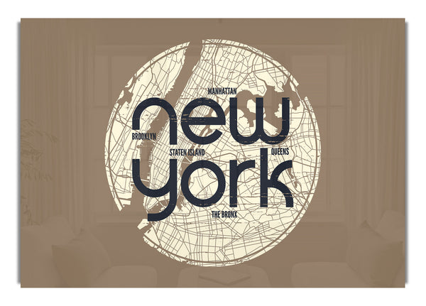 Retro map Of The City 6