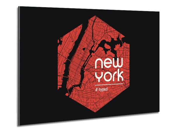 Map Of NYC Metal Print