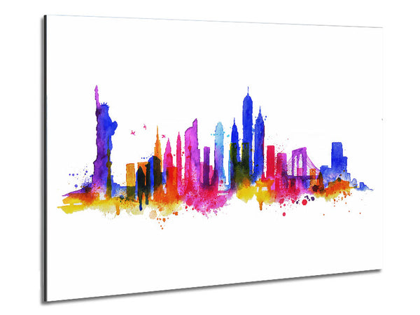 NYC Rainbow Metal Print