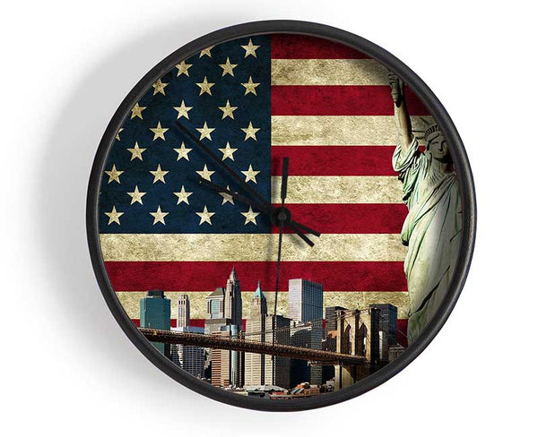 NYC Montage Clock - Wallart-Direct UK