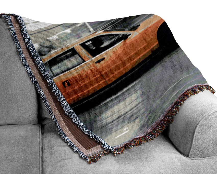 Movement Of The Yellow Cab Woven Blanket