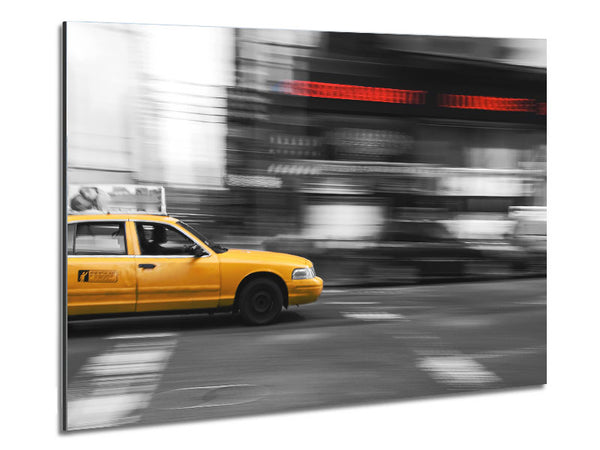 Movement Of The Yellow Cab Metal Print