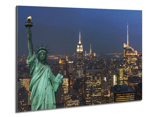 Lights Of The Big City Metal Print