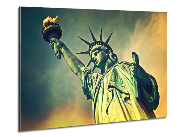 Statue Of Liberty Skies Metal Print