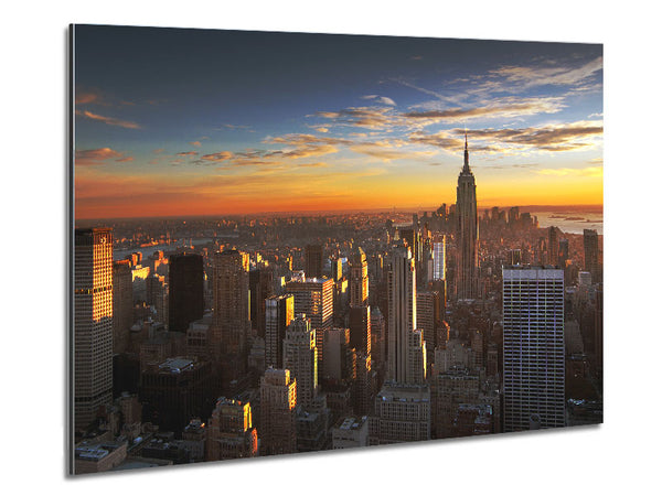 Sunrise Over The City That Never Sleeps Metal Print