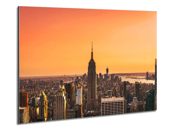 Empire State Building Perfect City Sunrise Metal Print