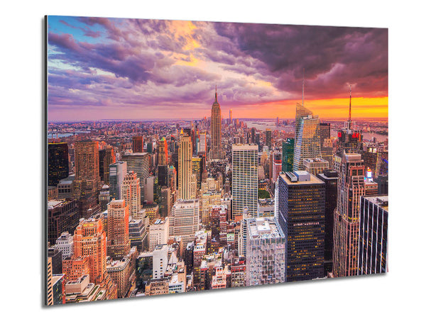 Storm Skies Over NYC Metal Print