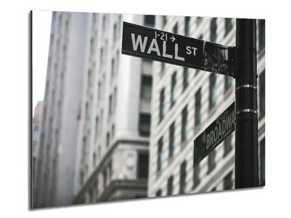 Wall Street And Broadway Signs Metal Print