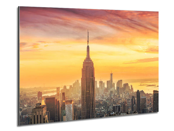 Misty Empire State Building Metal Print