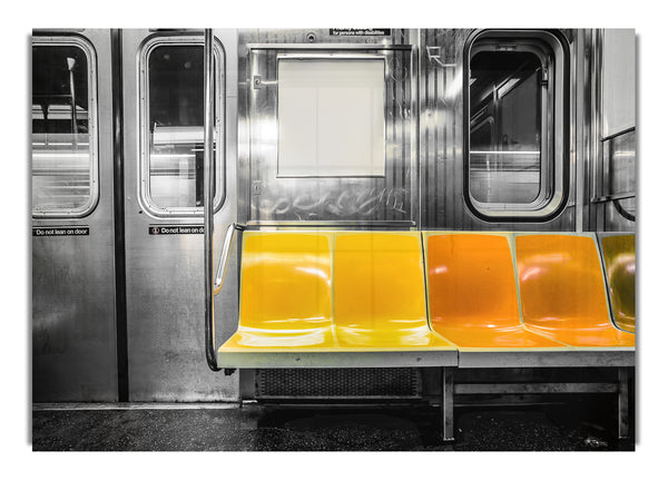 Yellow Seats In The Subway