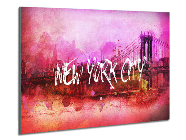 Pink NYC Metal Print