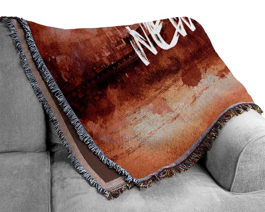 Pink NYC Woven Blanket