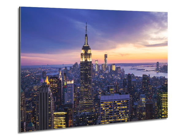 Twinkling Lights Of The Big Apple Metal Print