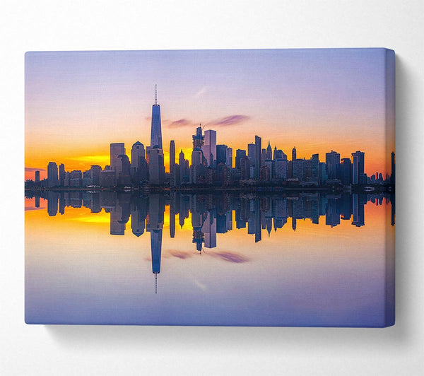  A Canvas Print of Perfect Sunset Reflections Canvas Art