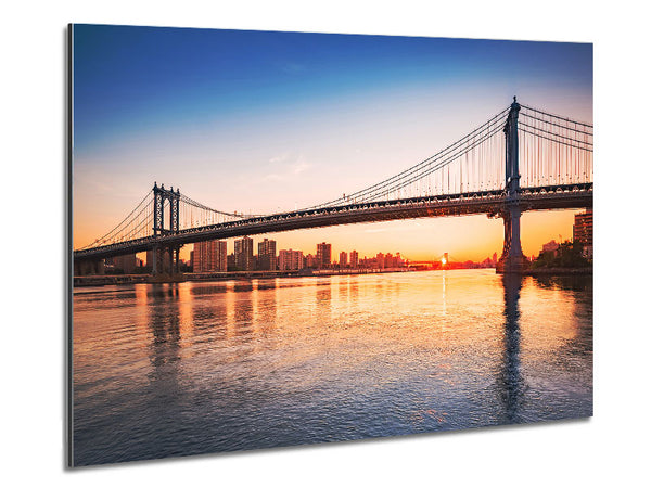 Sunset Bridges Metal Print