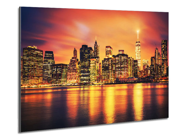 Stunning Skies Over The Hudson River Metal Print