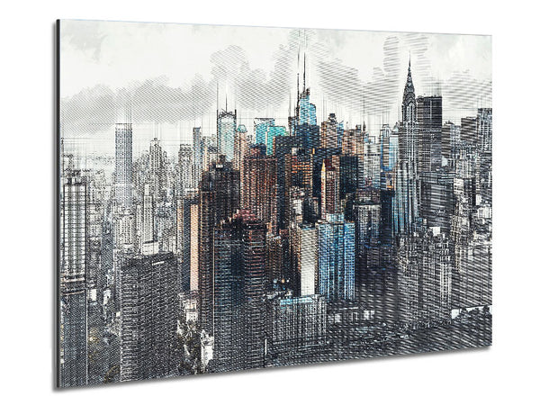 Outline Of The City 11 Metal Print