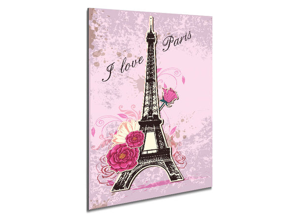 Eiffel Tower Love 1 Metal Print