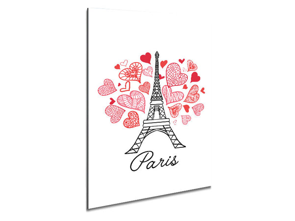 Eiffel Tower Love 2 Metal Print