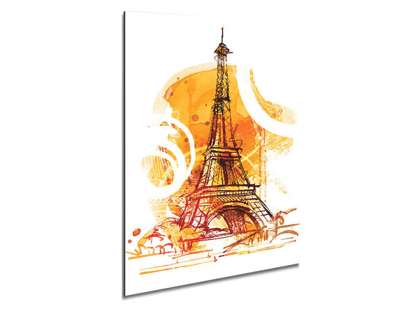 Eiffel Tower Love 5 Metal Print