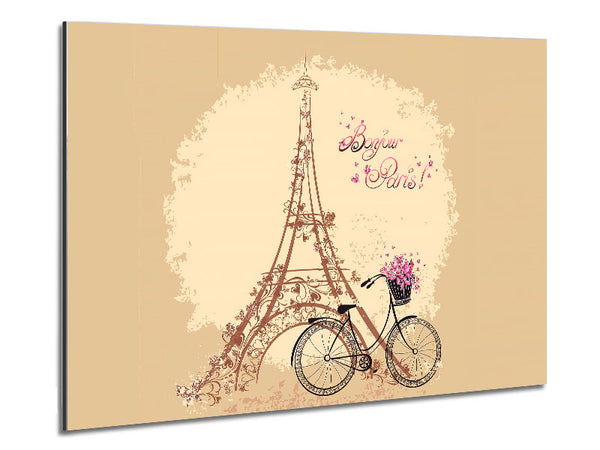 Eiffel Tower Retro 4 Metal Print