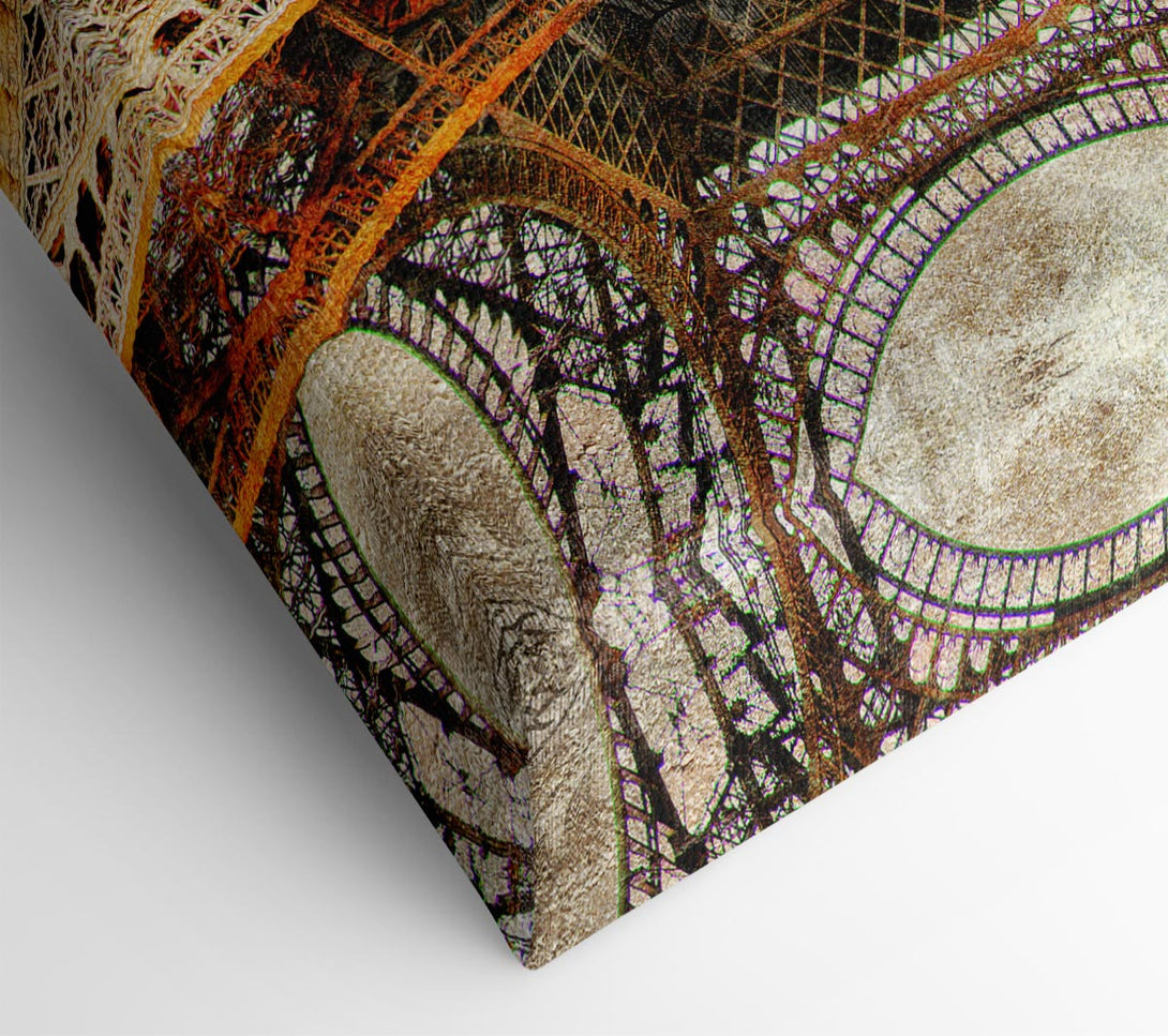  A Canvas Print of Eiffel Tower Retro 3 Canvas Print