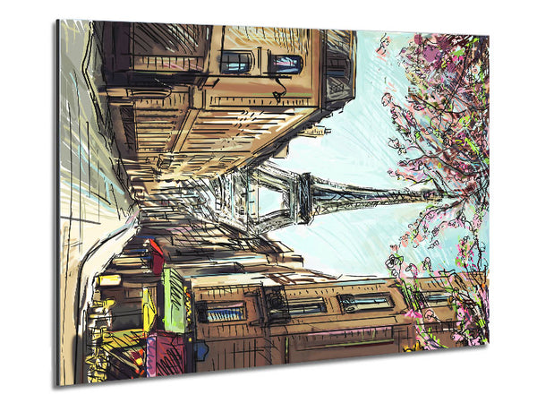 Eiffel Tower Streets 12 Metal Print