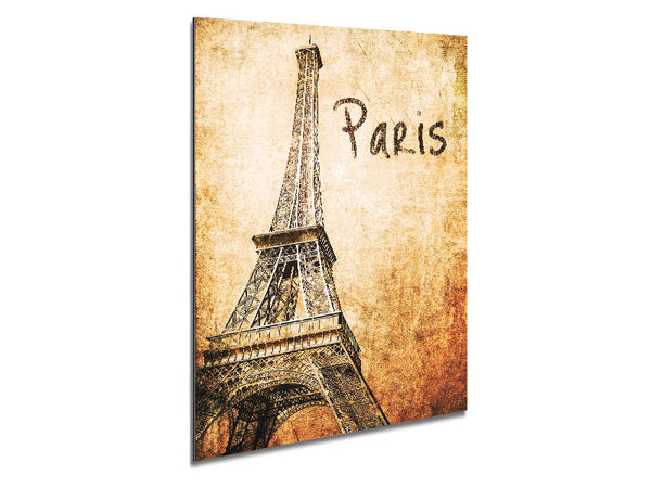 Eiffel Tower Retro 7 Metal Print