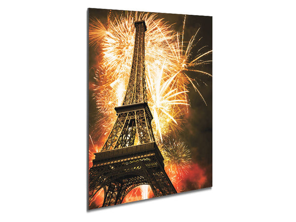 Eiffel Tower Fireworks 2 Metal Print