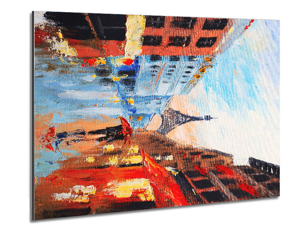 Eiffel Tower Streets 16 Metal Print