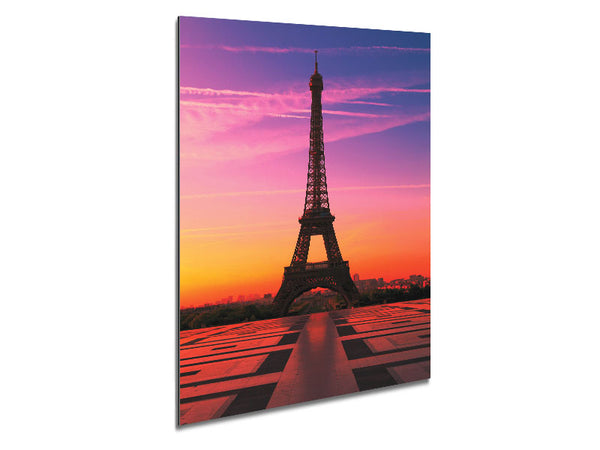 Eiffel Tower Sunset 3 Metal Print