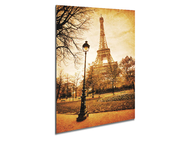 Eiffel Tower Retro 8 Metal Print