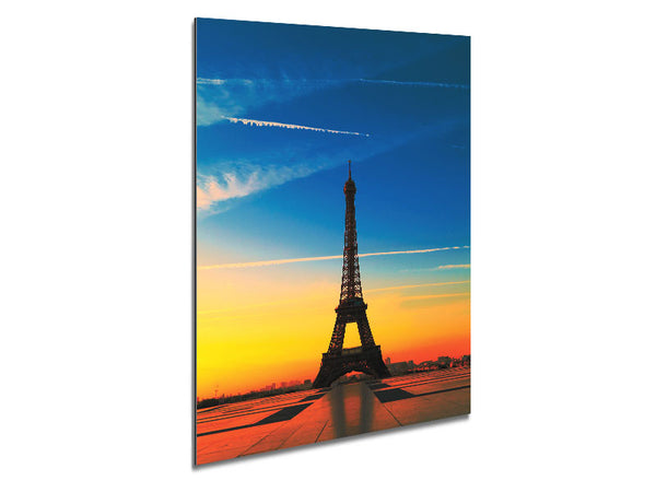 Eiffel Tower Sunset 1 Metal Print