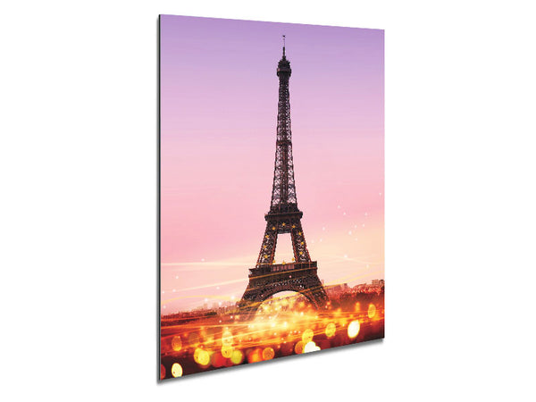Eiffel Tower Sunset 4 Metal Print