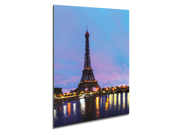 Eiffel Tower Dusk Metal Print